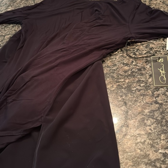 DG2 Diane Gilman black high low blouse NWT L - Picture 8 of 11